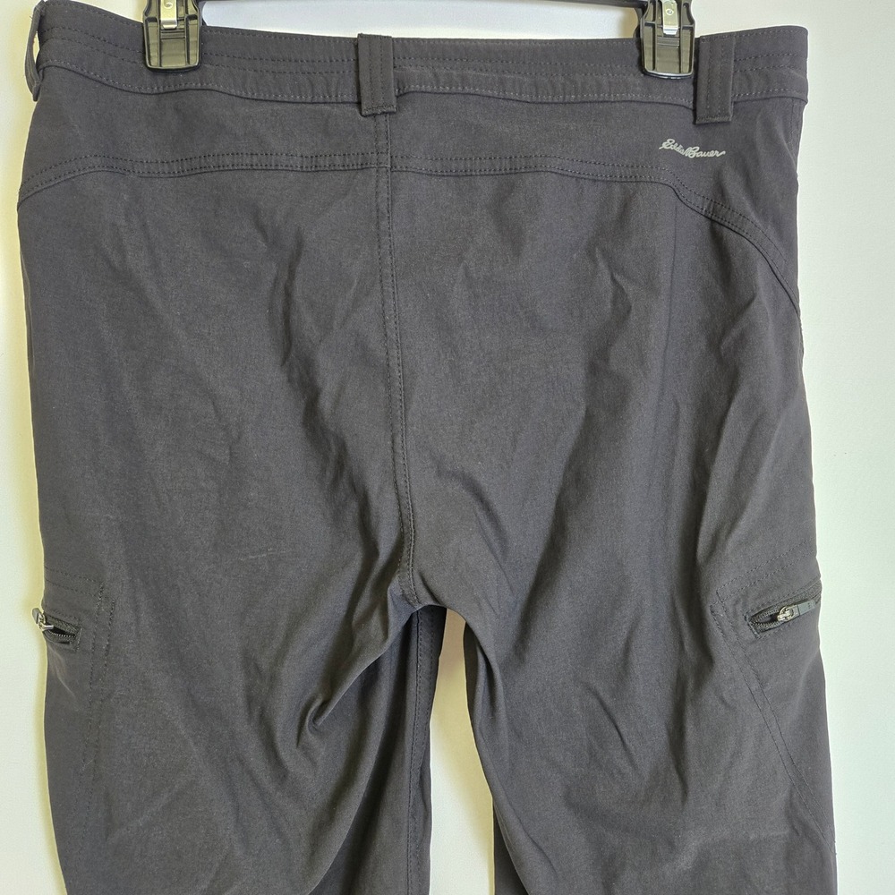Eddie Bauer First Accent Guide Pro Capri Pants Gorpcore Hiking Black T8 Flaw - Picture 10 of 11